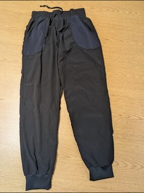 balera Black Joggers with Navy Pocket Panels